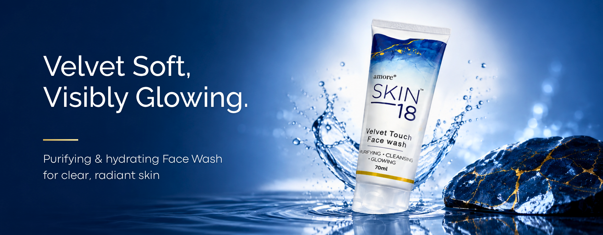 Skin18- Velvet Face Wash-website Banner